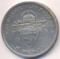 1938. 5P Ag "Szent István" T:2-