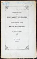 1858-1899 Verhandlungen und Mittheilungen des siebenbürgischen Vereins für Naturwissenschaften zu He...