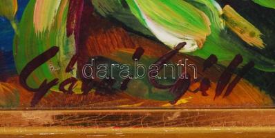 Herendi Gyula (Gávai Gáll 1926-): A tavasz allegóriája. Olaj, farost, jelzett, sérült keretben, 55×3...