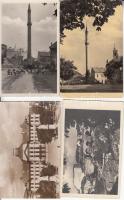 Eger - 4 db modern, közte egy régi városképes lap: Minaret, Érseki líceum / 4 modern Eger postcards