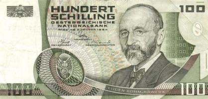 Ausztria 1984. 100Sch (3x) beváltható valuta T:III
Austria 1984. 100 Schilling (3x) redeemable bankn...