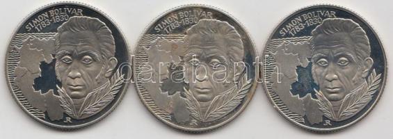 1983. 100Ft "Simon Bolivár" (3x) T:PP