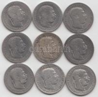 Ausztria 1893-1900. 1K Ag "Ferenc József" (9x) T:3,3-
Austria 1893-1900. 1 Corona Ag &quot...