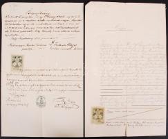 1902-1903 5db hivatalos orvosi papír, bizonyítvány