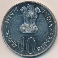 India 1974. 10R Ag "F.A.O." T:2 India/Republic 1974. 10 Rupees Ag "F.A.O." C:XF