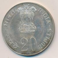 India 1973. 20R Ag "F.A.O." T:2 India/Republic 1973. 20 Rupees Ag "F.A.O." C:XF