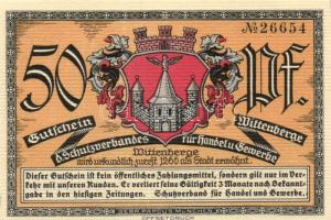Német Birodalom / Weimari Köztársaság / Wittenberge 1921. 50Pf (4x) mind klf T:I,I-
German Empire / ...