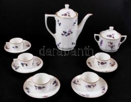 cca 1939 Chodau kávéskészlet hibátlan, de hiányos /  cca 1939 Chodau chinaware coffe set