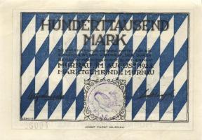 Német Birodalom / Weimari Köztársaság / Murnau am Staffelsee 1923. 100.000M + 500.000M T:II,III(kis ...