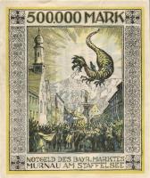 Német Birodalom / Weimari Köztársaság / Murnau am Staffelsee 1923. 100.000M + 500.000M T:II,III(kis ...