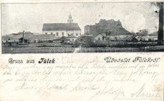 1899 Fülek with castle (small tear)