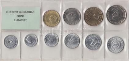 1989. 2f-20Ft 10db klf érmés forgalmi sor fóliatokban T:1