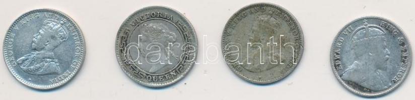 Srí Lanka 1894-1924. 10c Ag (4xklf) T:2-,3
Ceylon 1894-1924. 10 Cents Ag (4xdiff) C:VF,F