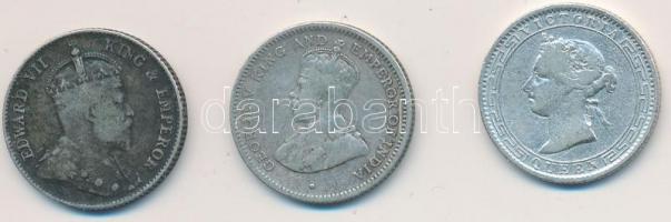 Srí Lanka 1895-1914. 25c Ag (3xklf) T:2-,3
Ceylon 1895-1914. 25 Cents Ag (3xdiff) C:VF,F