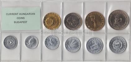 1987. 2f-20Ft 10db klf érmés forgalmi sor fóliatokban T:1