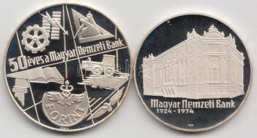 1974. 50Ft Ag + 100Ft Ag "50 éves az MNB" T:PP