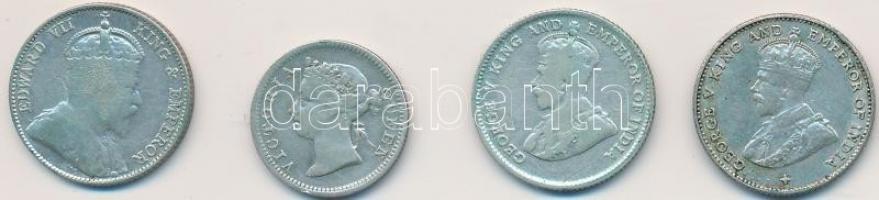 Malaka-szorosi Telepek 1901. 5C Ag + 1910-1926. 10C Ag (3xklf) T:2,2-
Straits Settlements 1901. 5 Ce...