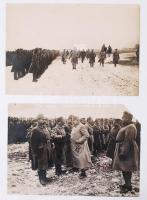 cca 1916 Magyar hadtest szemléje és kitüntetés a déli hadsereg hivatalos fotói 2 db /  cca 1916  German South Army 2 photos 17x13m