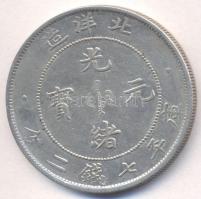 Kína / Chihli provincia 1908. 1$ Ag "Kuang-hsü" (26.8g) T:2- ph.
China / Chihli province 1...