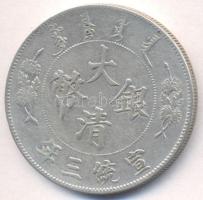 Kína 1911. 1$ Ag "Hsüan-tung" (26.72g) T:2-
China 1911. Dollar Ag "Hsüan-tung" (...
