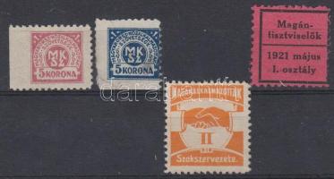 Magyarországi Közalkalmazottak és Magántisztviselők Szövetsége 4 db tagdíj bélyeg