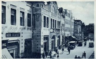Ungvár, Fencikovo namesti / square, Hotel Korona, Mór Horvát's shop