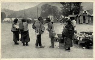 Unidentified Carpathian Ukrainian market place, folklore