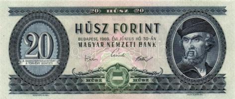 1969. 20Ft (2x) egymás utáni sorszámmal T:II