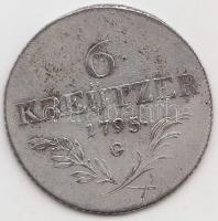 1795G 6Kr Ag T:2- Huszár 2017., Unger III.: 1396.c