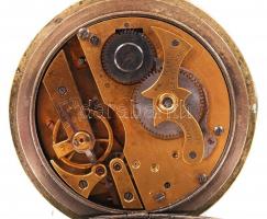 Cca 1900 másodperc mutatós spanyol nagy méretű zsebóra, jelzés nélkül, működő képes, d:6,5 cm