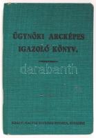 1934 Ügynöki arcképes igazoló könyv