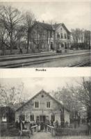 Novszka, Novska; railway station, hotel