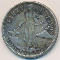 Fülöp Szigetek 1945S 50C Ag T:3 Philippines 1945S 50 Centavos Ag C:F