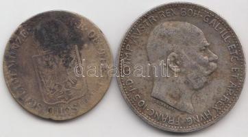 Ausztria 1849A 6Kr Ag T:3 + 1915. 1K Ag T:2-
Austria 1849A 6 Kreuzer Ag C:F + 1915. 1 Corona Ag C:VF