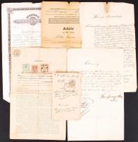 1875-1945 Vegyes okmánytétel bélyegekkel