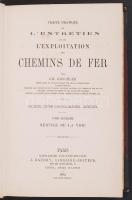 Vasútról szóló könyv illusztrációkkal: Ch. Goschler: Traité Pratique de L'entretien et de l...