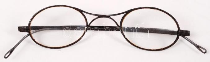 Antik szemüveg és kopott nem hozzávaló tokja, Garant tollhegyek és töltőtoll