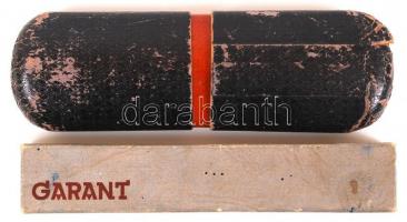 Antik szemüveg és kopott nem hozzávaló tokja, Garant tollhegyek és töltőtoll