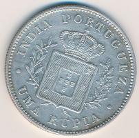 Portugál India 1882. 1R Ag "I. Lajos" T:2
India-Portuguese 1882. Rupia Ag "Luis I&quo...