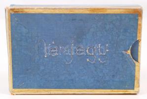 1890-1950 50 db névjegykártya, karton névjegykártya tokban, 7×11 cm