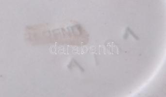 Herendi csészealj készlet, jelzett (csak mélynyomás), kézzel festett, hibátlan, d:16 cm