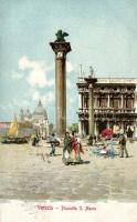 Venice, Venezia; Piazzetta S. Marco, litho (small tear)