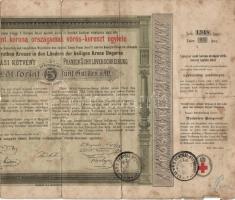 Budapest 1882. "Magyar szent korona országainak vörös-kereszt egylete" Kisorsolási kötvény...