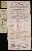 1938 Felsőszabolcsi Gazdakör kisvárdai ügetőversenyei: programfüzet falragasszal és 4db belépővel