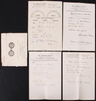 cca 1920-1940 10db orvosi recept (közte 2db a Libál és Társánál beváltva) és egy Calderoni és Társa ...