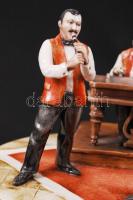 Cigányprímás részére készült egyedi magyar cigányzenekart ábrázoló kézzel festett finoman kidolgozot...