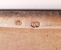 Art-deco ezüst (Ag.) cigarettatárca, jelzett,  mesterjeles (HF), nettó: 69 g, 10×6cm