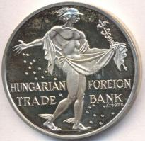 Lebó Ferenc (1960-) 1990. "Magyar Külkereskedelmi Bank" Ag emlékérem (35.98g/0.925/42.5mm)...