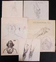 Márton Ferenc (1884-1940): 27 db vázlat és freskóterv. Ceruzarajzok és tusrajzok