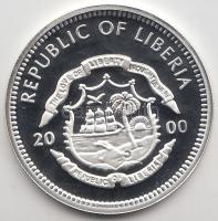 Libéria 2000. 5$ Ag "Veszélyeztetett elefánt" T:PP
Liberia 2000. 5 Dollars Ag "Endang...
